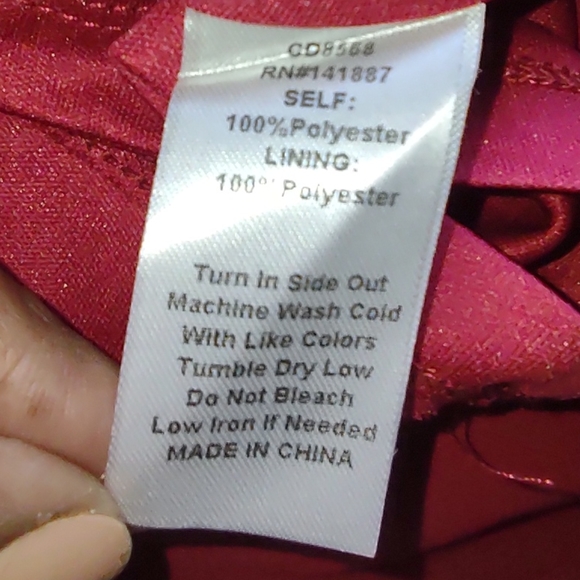 T C E C Red Tie Front Women's Dress. Size L. 🆕 - Picture 14 of 14